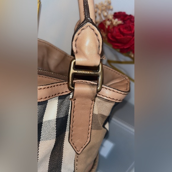 Burberry House Check Canvas Tote top handle/ Shoulder Bag - Picture 11 of 16